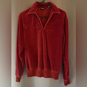Rare Vintage 70s GAP Velour Sweatshirt – Burgundy Pullover – Women’s Med